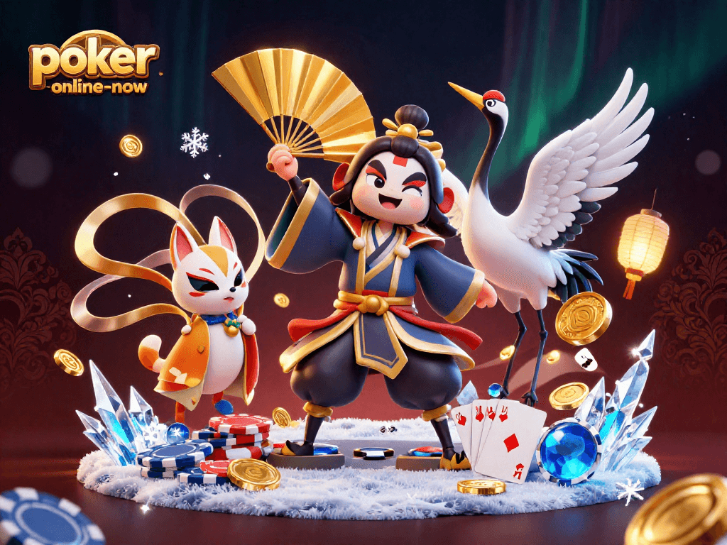 Engage in thrilling poker action with poker-online-now featuring a dynamic 3D casino scene.