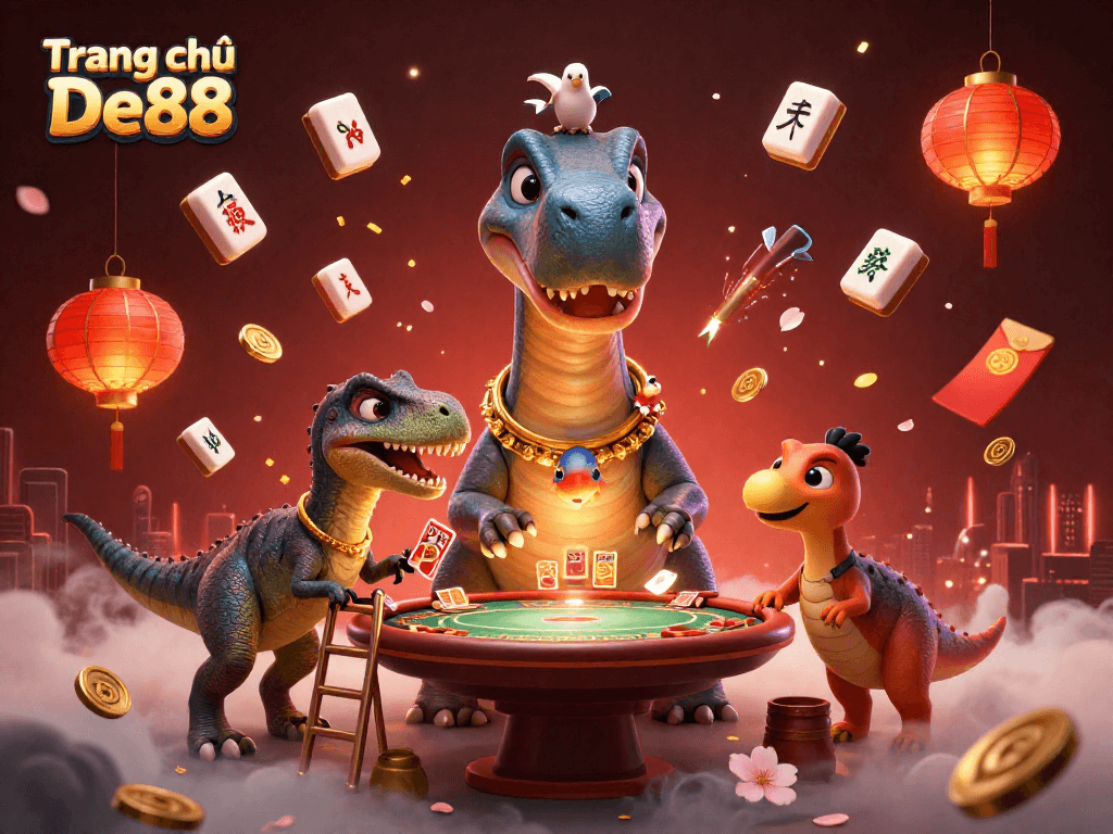 Engage with Trang chủ De88's vibrant casino scene featuring interactive characters and captivating gaming elements.