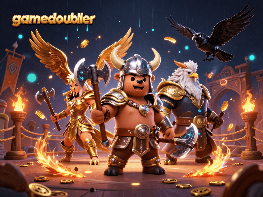 Experience gamedoubler: Engage in exciting gameplay with vivid casino characters.