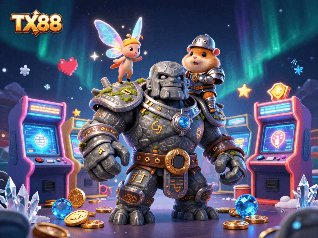 Discover winning strategies at TX88 with an enchanted scene of fantasy gaming and vibrant casino elements.