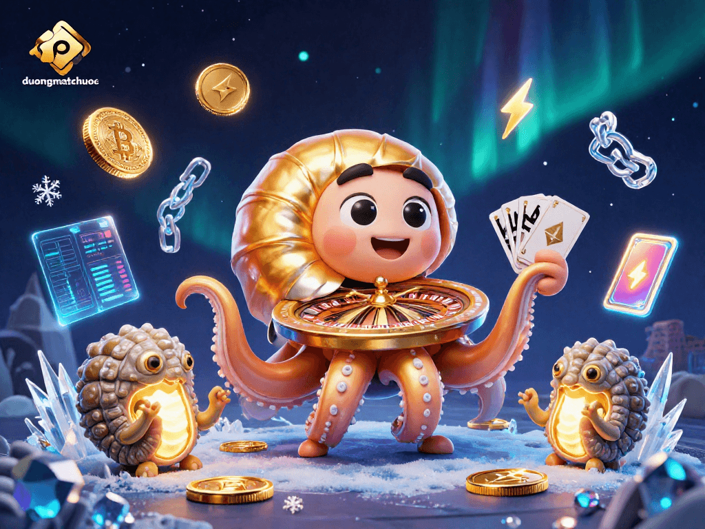 Spin to win with the engaging duongmatchuoc slots featuring a unique golden nautilus roulette wheel.