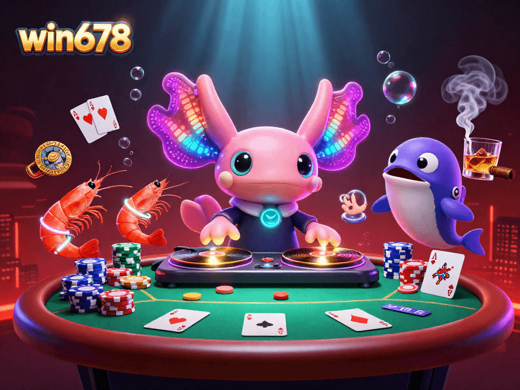 Experience thrilling gameplay at win678 with vibrant casino elements and characters.