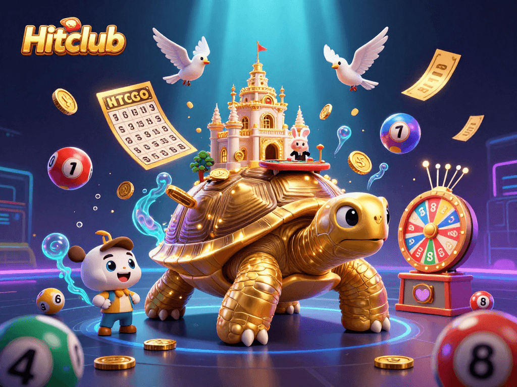Experience Hitclub's vibrant gaming world with a 3D tortoise casino and lively dealers.