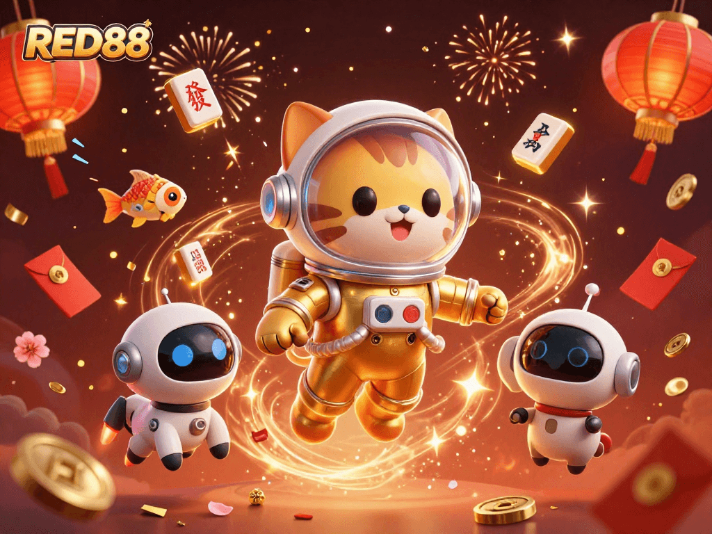 Experience thrilling gameplay at RED88 with cosmic adventures and vibrant casino elements.