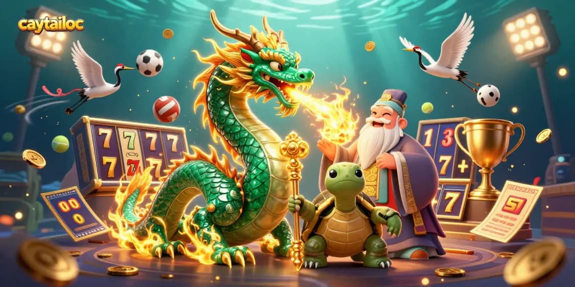 Experience the excitement of caytailoc's jackpot gameplay with vivid characters and casino elements.