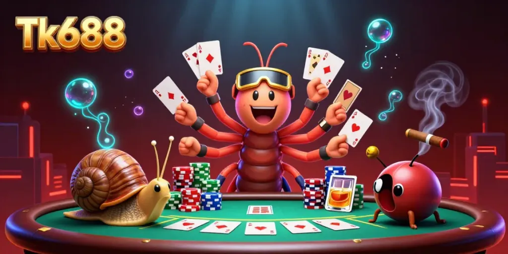 Experience thrilling poker action at Tk688 with vibrant characters and dynamic gameplay.