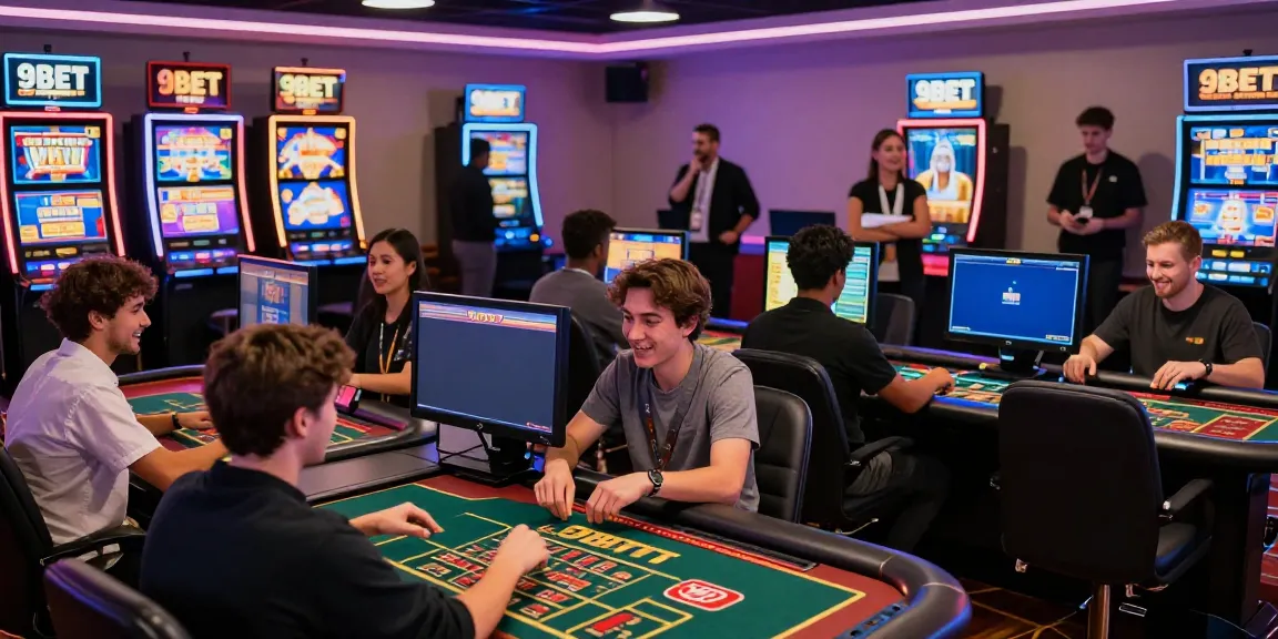Exciting gaming scene at 9bet.com with players engaged in thrilling casino experiences.