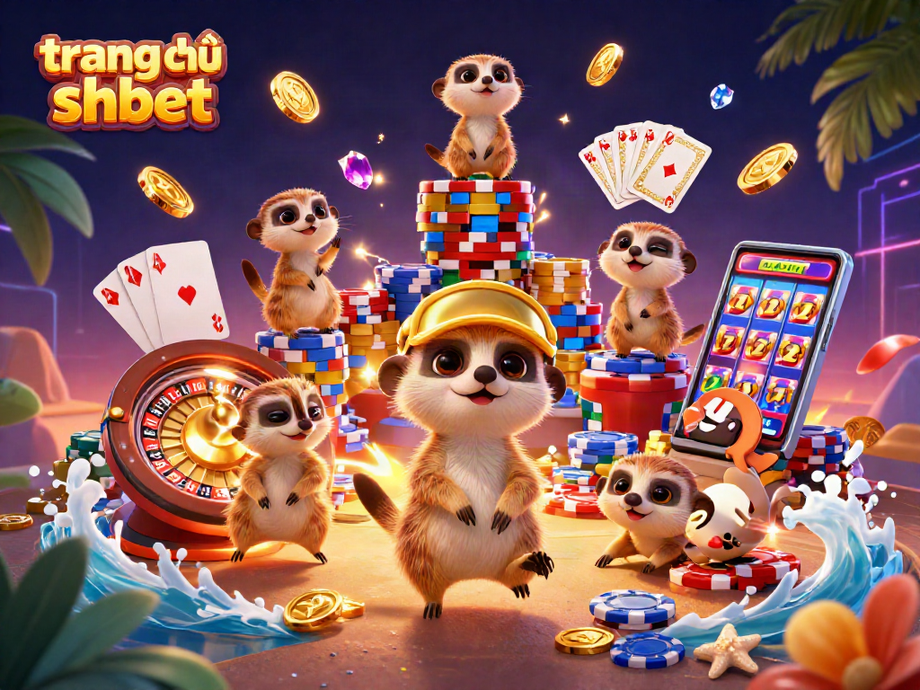 Experience thrilling victories at trang chủ shbet with cartoon meerkats in an exciting casino scene.