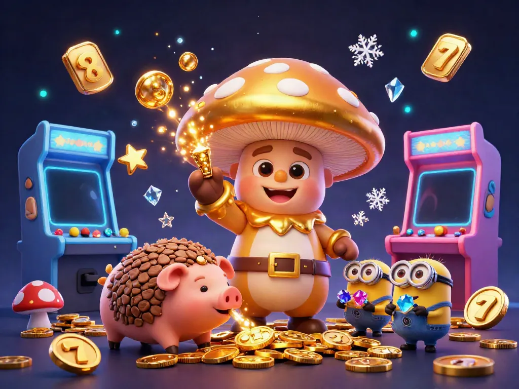 Experience the magic of red 88 with golden treasures and vibrant casino elements in this captivating scene.