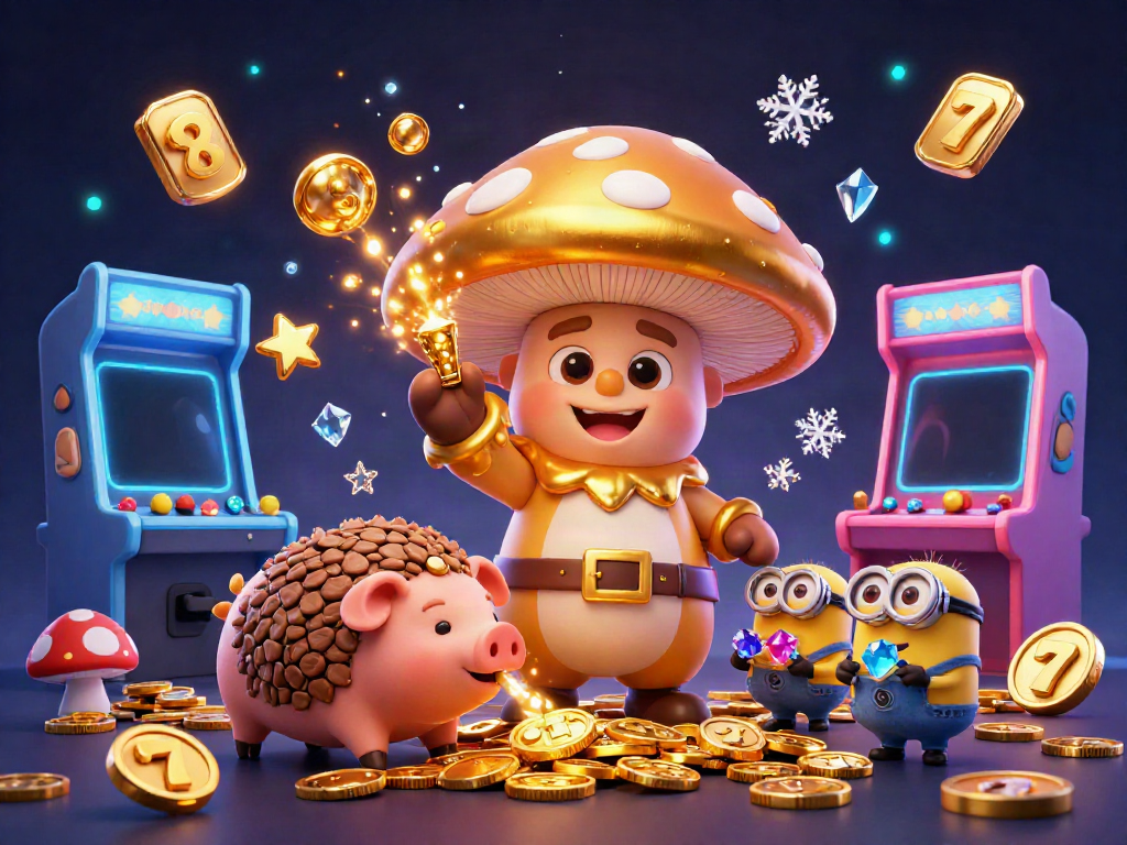 Experience the magic of red 88 with golden treasures and vibrant casino elements in this captivating scene.