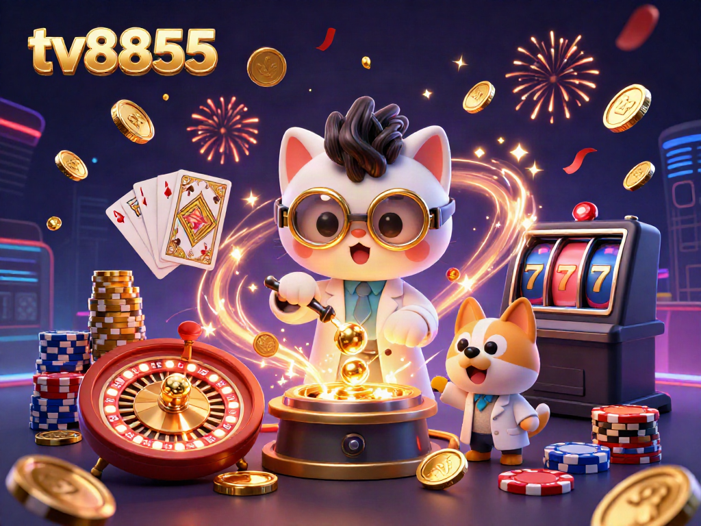 Experience the excitement of tv8855 as a whimsical scientist creates winning slots and jackpots.