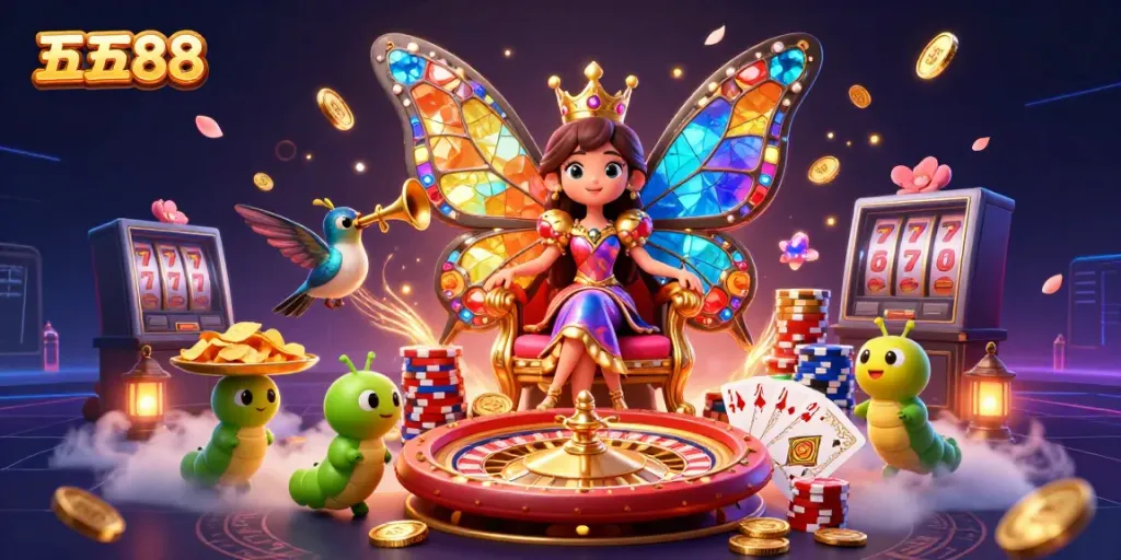 Experience exciting gameplay at five88 with vibrant casino elements and dynamic characters.