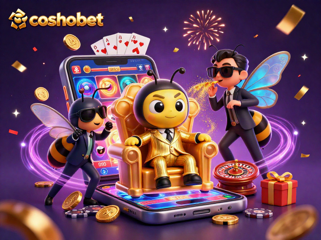 Engage in thrilling action at Cosmobet with an exciting 3D casino illustration featuring unique characters.