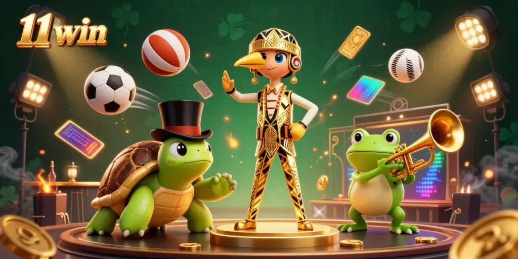 Experience the excitement of 11 win with dynamic characters and vibrant casino elements in stunning 3D.