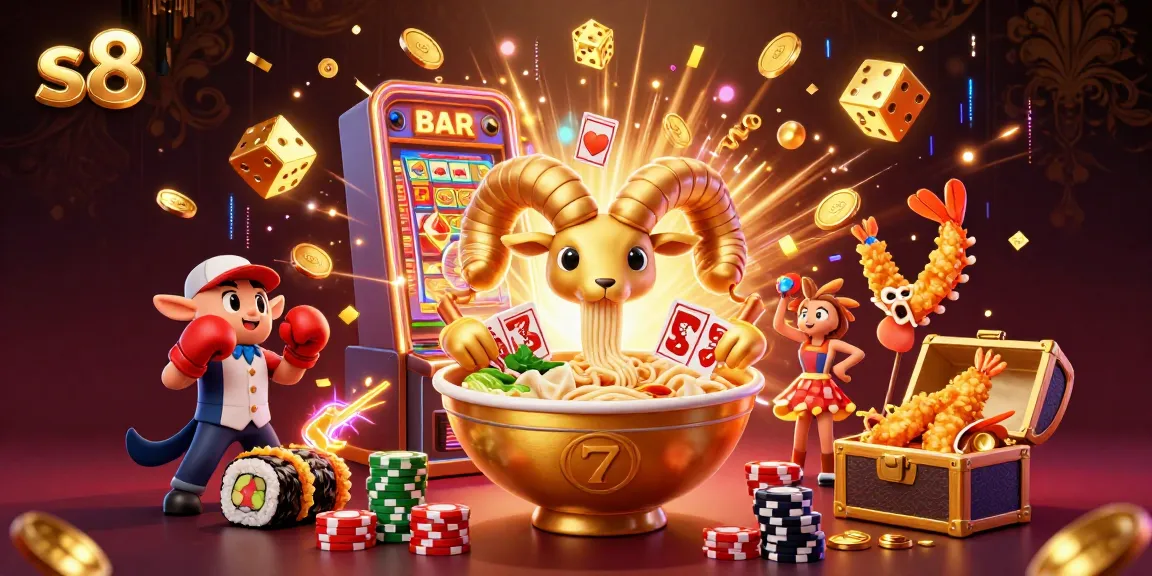 Experience exciting casino gameplay with s8 in a vibrant 3D scene featuring animated characters and dynamic game elements.