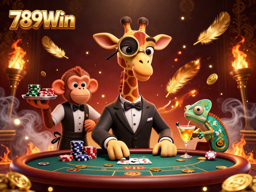 Experience excitement at 789Win with a vibrant 3D casino scene showcasing thrilling poker action.