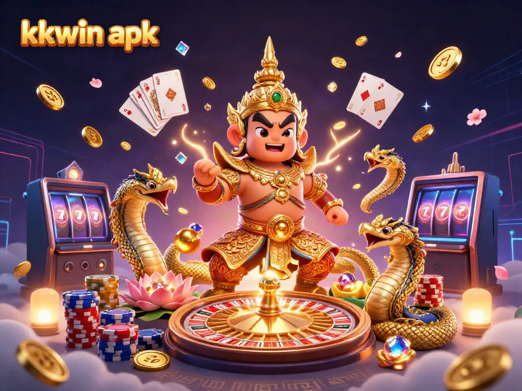 Experience thrilling gaming with kkwin apk featuring vibrant characters and dazzling casino elements.