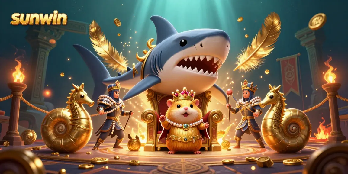 Experience the excitement of sunwin's epic underwater casino with a golden hamster king ruling over thrilling games.
