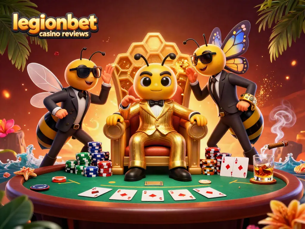 Watch legionbet casino reviews uncover thrilling poker action with a bumblebee mob boss and wasp guards.