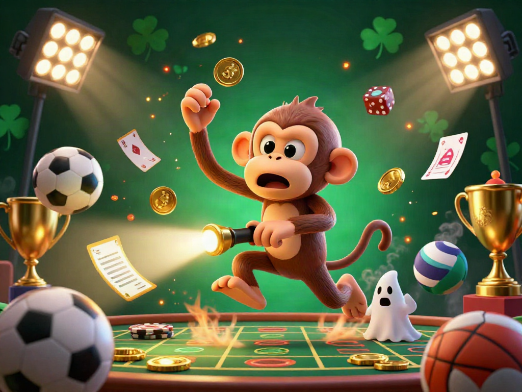 Experience thrilling 8s casino adventures with a playful poltergeist monkey and a ghost-hunter puppy among dynamic game elements.