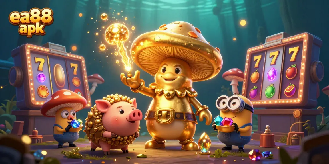 Experience immersive gameplay with ea88 apk showcasing treasures and winnings in a vibrant casino setting.