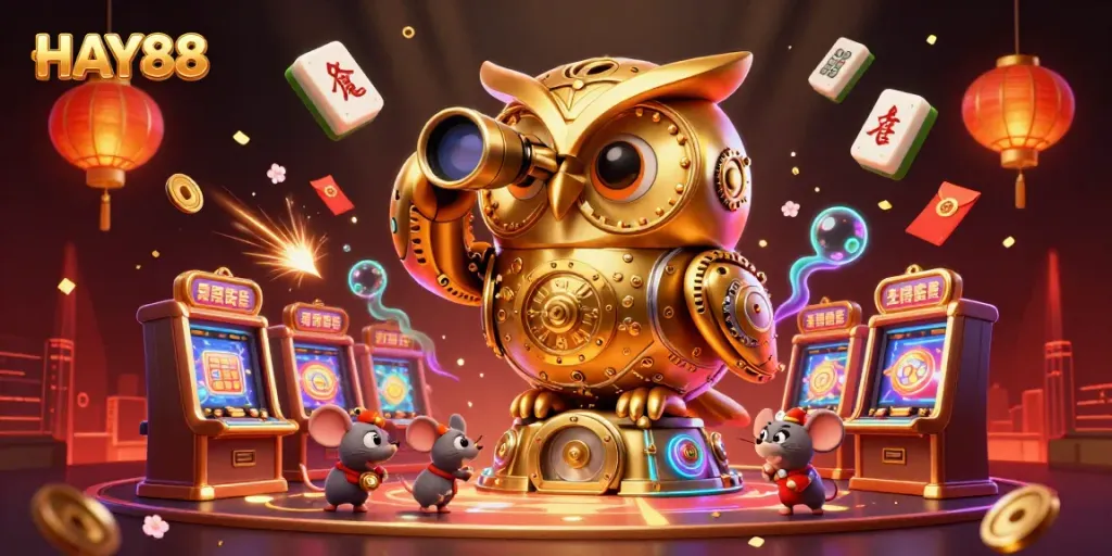 Experience HAY88 with vibrant 3D casino-themed illustration showcasing dynamic gameplay