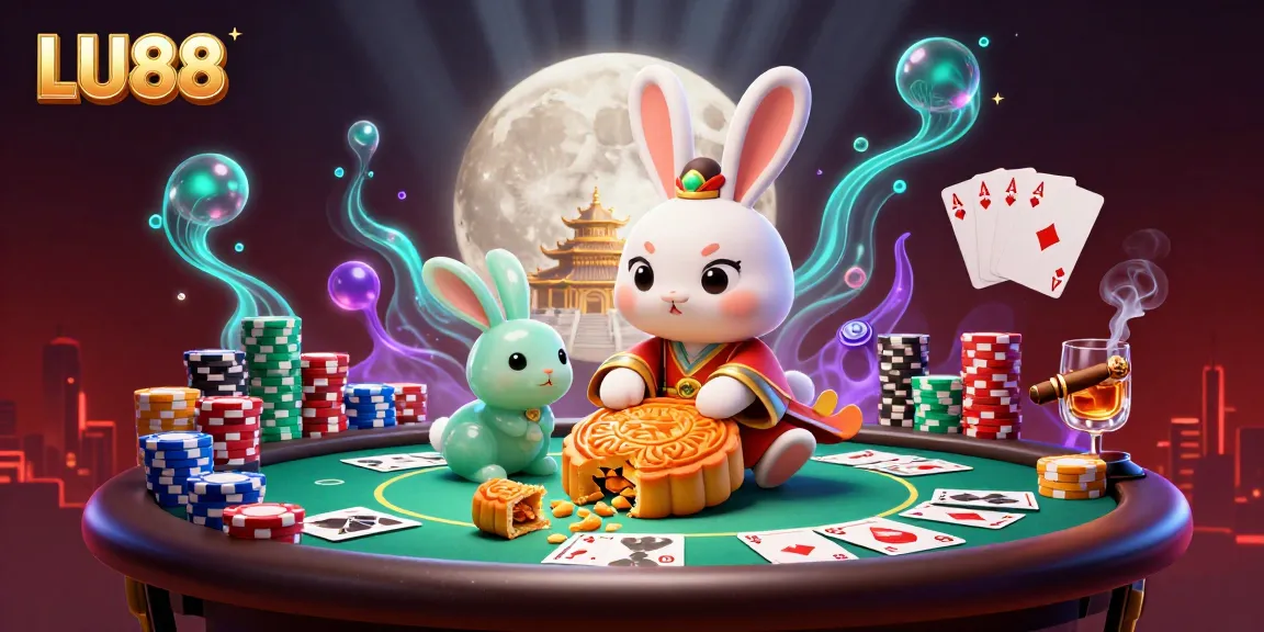 LU88 offers a vibrant gaming experience with poker chips and lively casino elements.