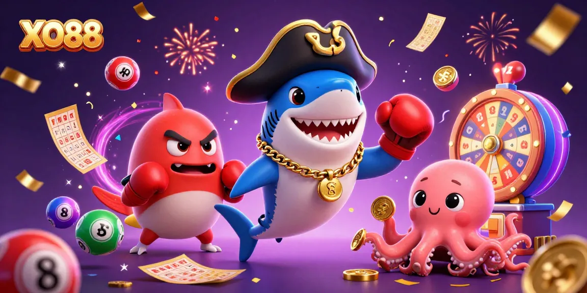 Join the fun with XO88's vibrant gaming ambiance and captivating characters in an exciting scene.