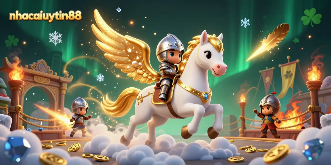 Gamblers enjoy exciting wins at nhacaiuytin88 with an action-packed 3D casino illustration.