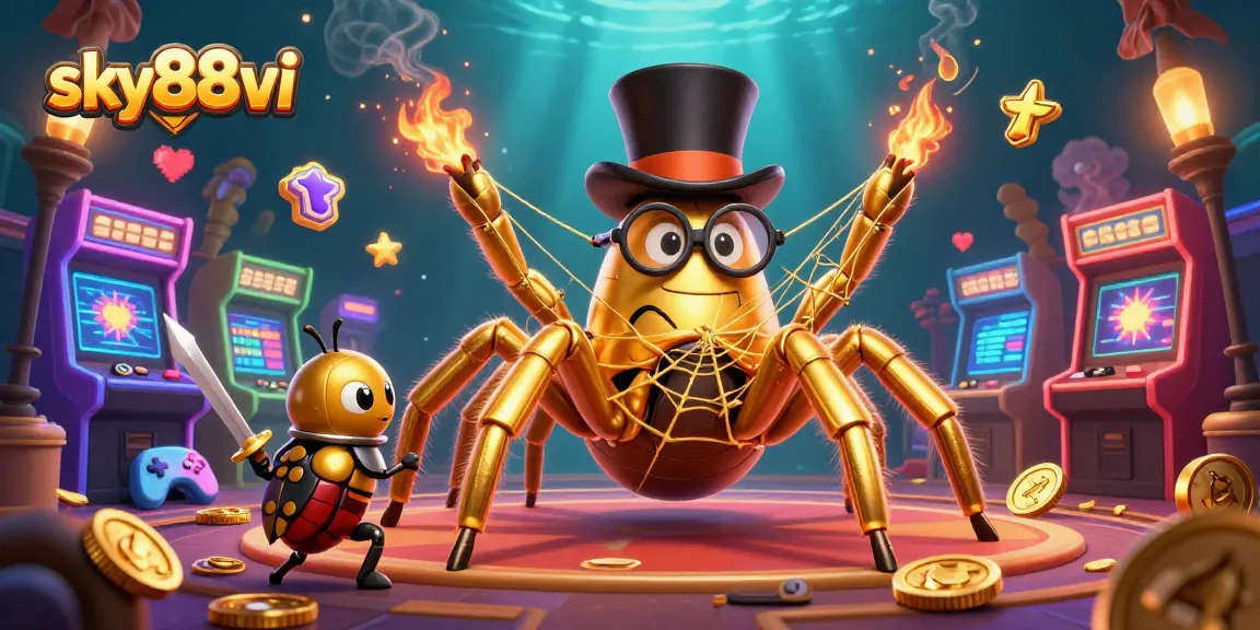 Engage in thrilling gameplay at sky88vi with a rich 3D casino scene featuring unique characters.