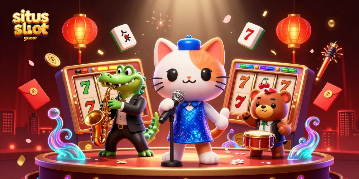 Experience the excitement of situs slot gacor with vibrant characters and casino elements.