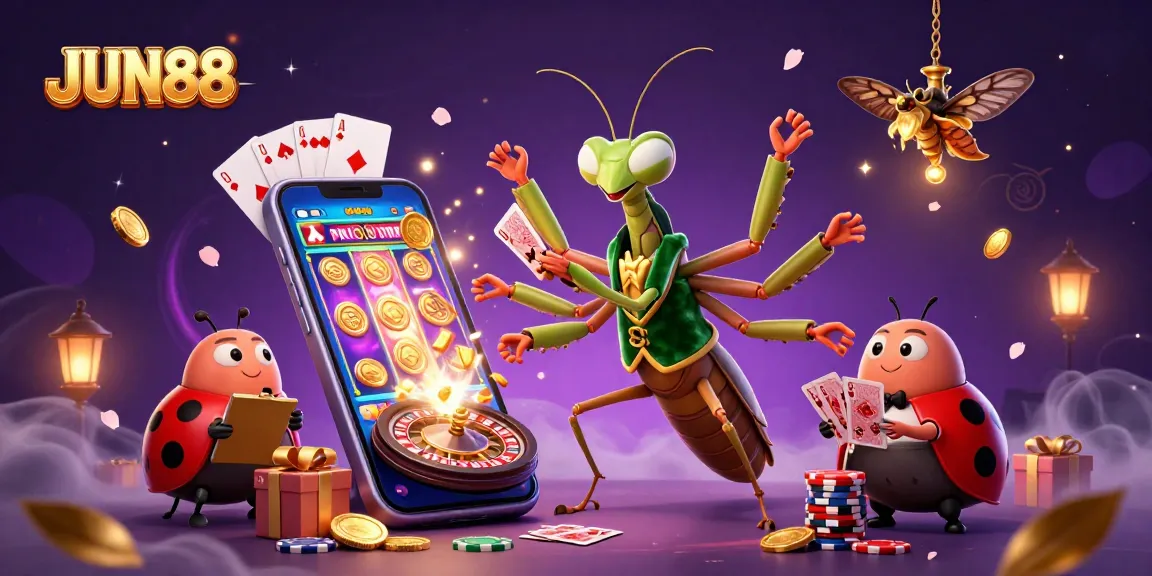 Engage in thrilling gameplay at JUN88 with vibrant visuals of a 3D casino fantasy.