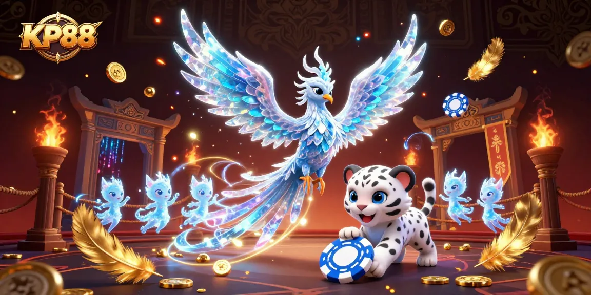 Experience the thrill of KP88 with an enchanting ice-themed casino illustration featuring vibrant characters and exciting visuals.