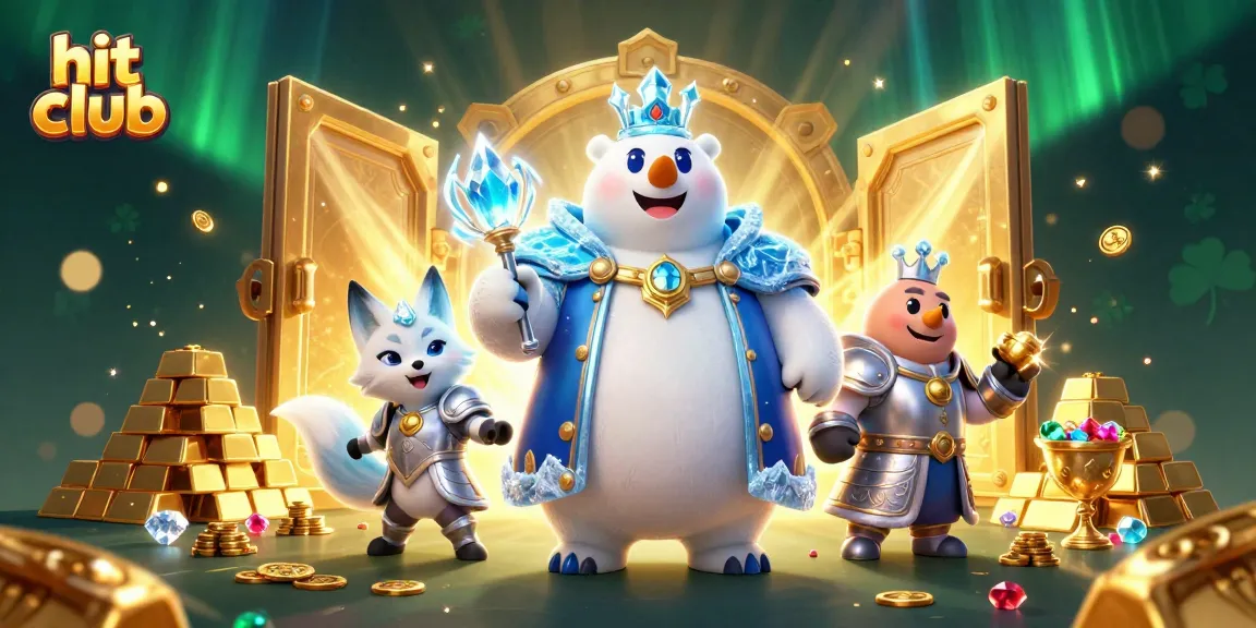 Experience the excitement of hit club gaming with treasures and engaging characters in a vibrant casino scene.