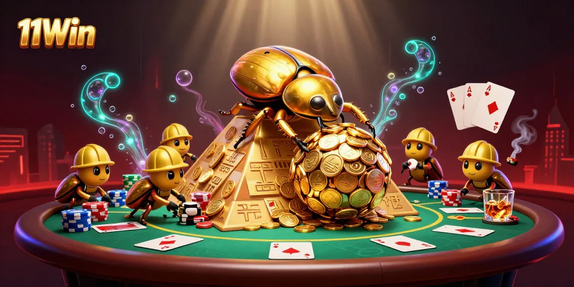 Experience thrilling wins with 11Win in an exciting 3D casino world, filled with poker elements.