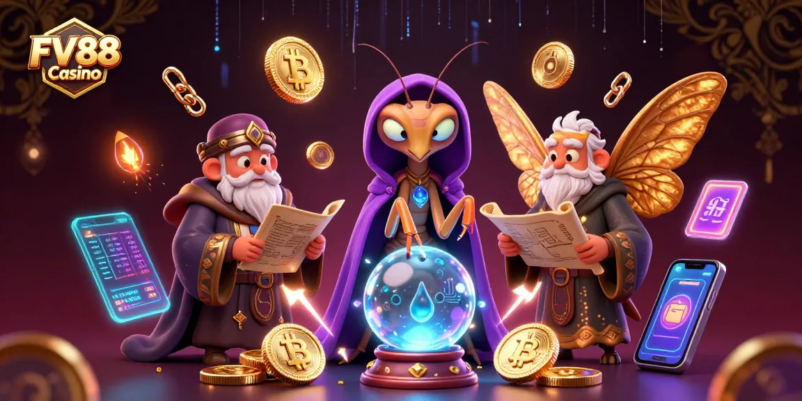 Engage with FV88 Casino's dynamic gaming elements in a vibrant 3D scene full of fortune and excitement.