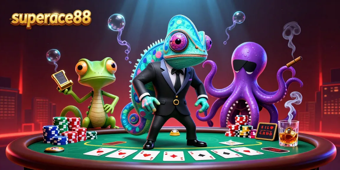 Experience thrilling gaming at superace88 with a captivating 3D illustration of vibrant casino elements.