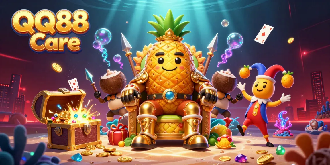 Experience thrilling gaming adventures with QQ88 Care in a vibrant underwater casino scene.