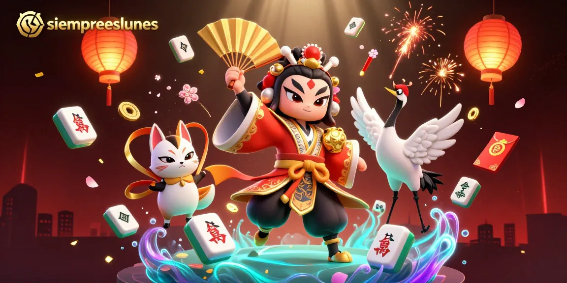 Engage in winning strategies with siempreeslunes, showcasing vibrant casino elements and dynamic characters.